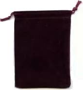 Large Suedecloth Dice Bags Burgundy