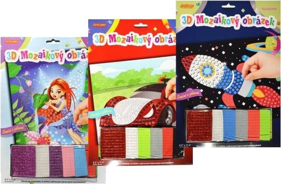 3D Obrázek mozaika s kamínky lepení podle čísel 23x32cm asst