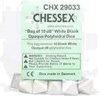 Opaque White Blank 8-sided Dices (10x)