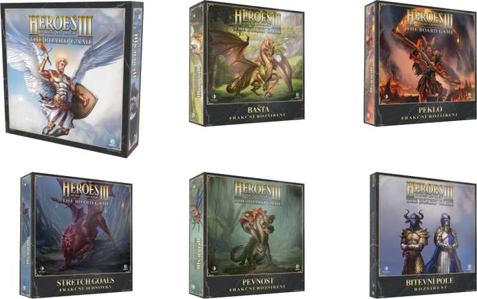 Výhodný set Heroes of Might and Magic - Desková hra Heroes of Might and Magic III
