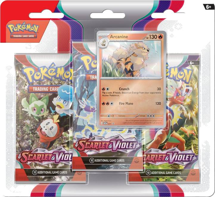 Pokémon TCG: Scarlet  Violet 01 - 3 Blister Booster
