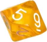 Desetistěnná kostka (K10) - průsvitná